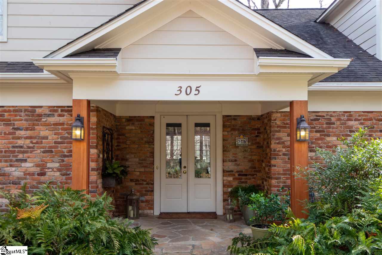 305 Riverside Drive Greenville, SC 29605 - Photo 2 of 3 Front Entry amidst mature landscaping