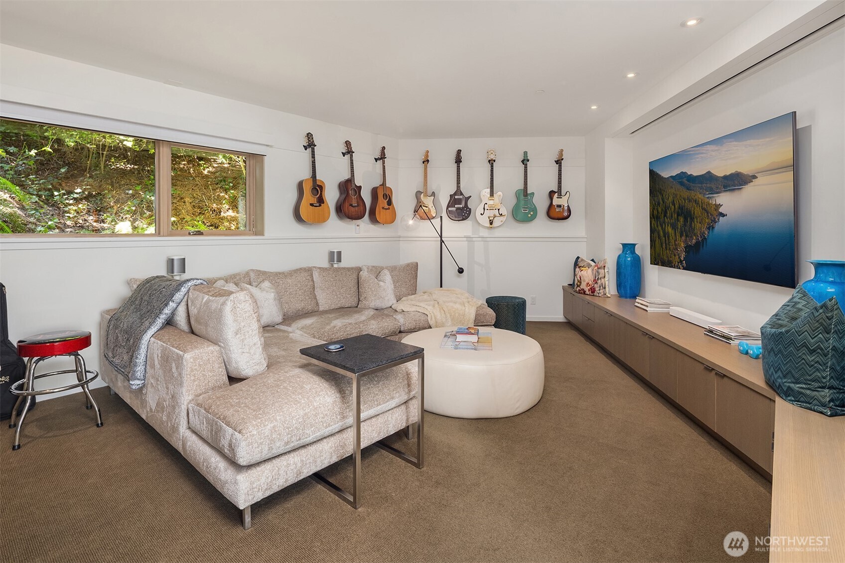 7964 East Mercer Way Mercer Island, WA 98040 - Photo 27 of 32 a living room with furniture and a large window