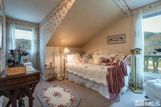 a view of a garden with a flower garden