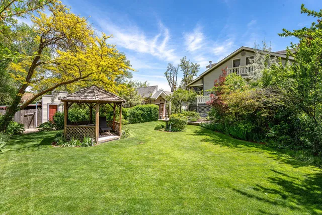 a balcony with furniture