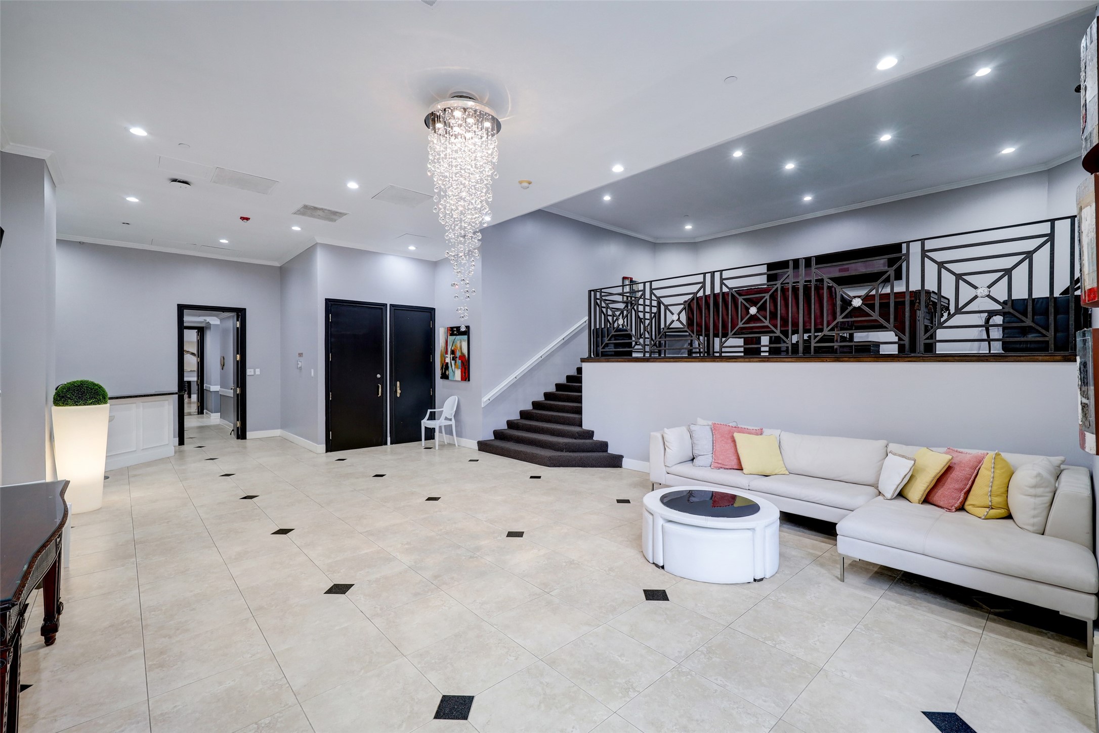3350 McCue Road, Unit 1501 Houston, TX 77056 - Photo 29 of 30 Party Room - Looking toward the upper level with pool table.