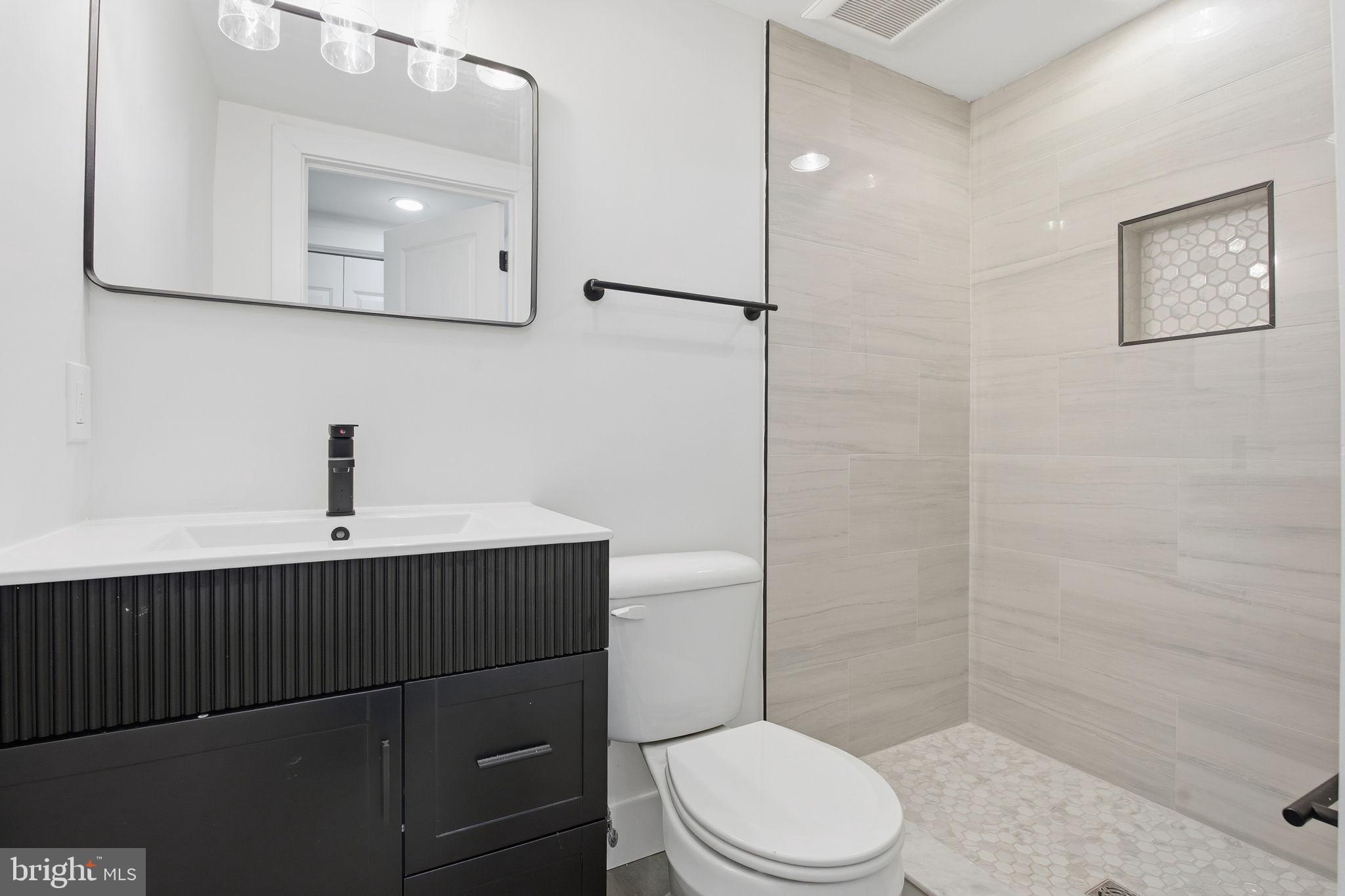 1742 East Oliver Street Baltimore, MD 21213 - Photo 33 of 36 a bathroom with a sink a toilet and shower