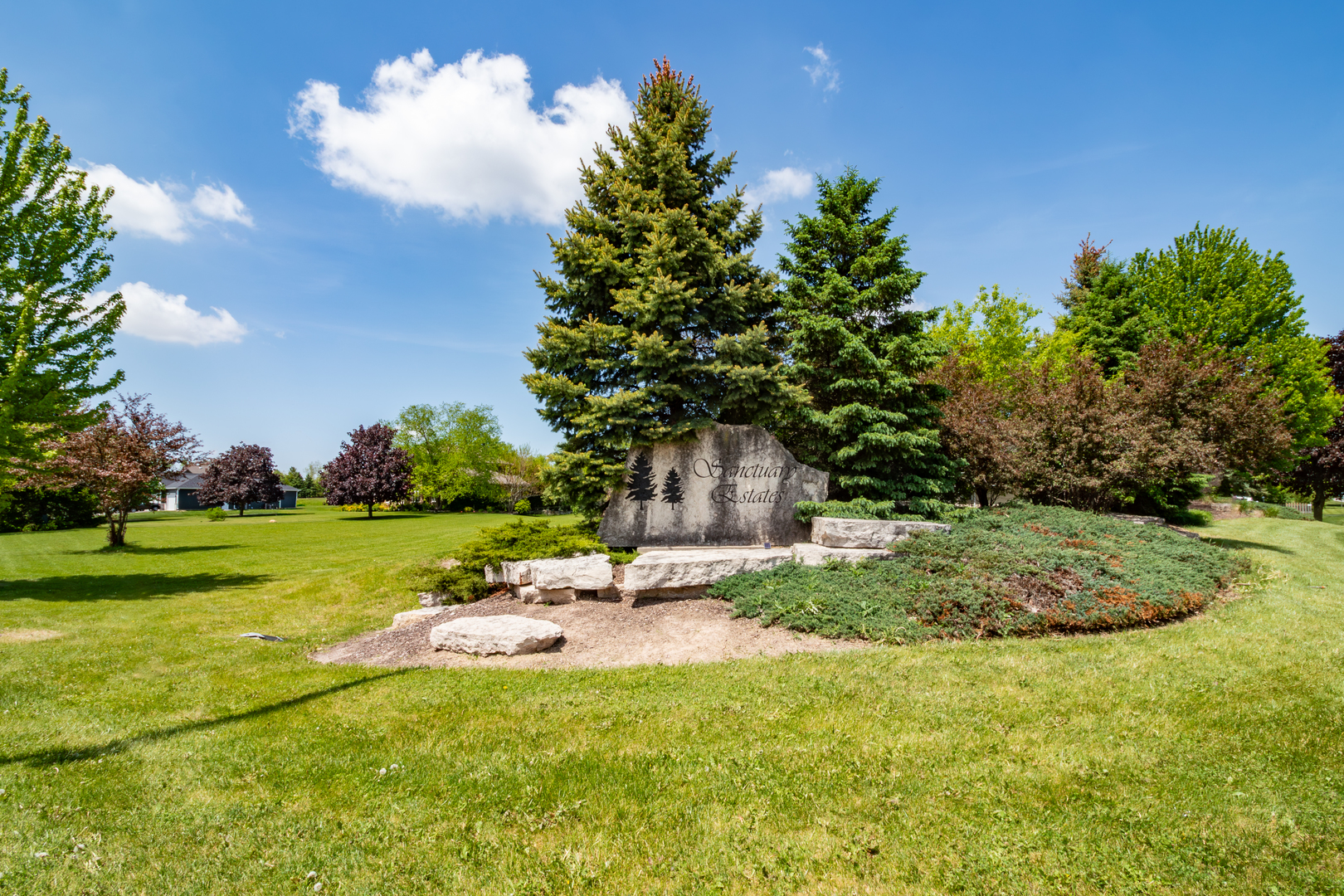 2600 Sanctuary Lane Spring Grove, IL 60081 - Photo 11 of 11 a view of a house with a big yard and a fountain