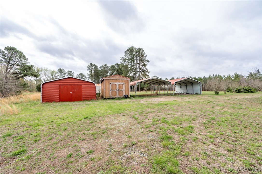 394 Tower Road Brodnax, VA 23920 - Photo 26 of 34 a view of a large garden with plants and large trees