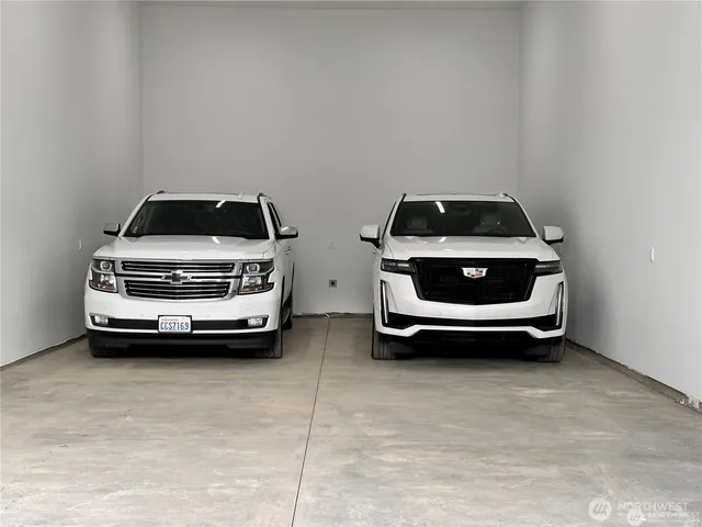 a car parked in a room