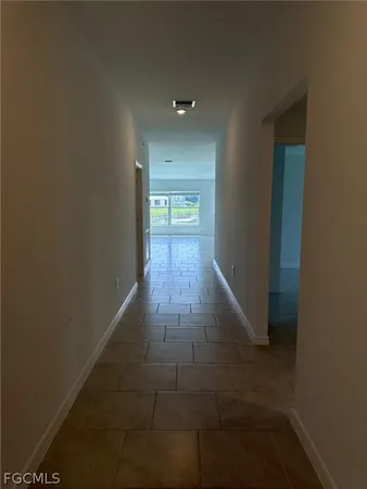 a view of hallway with window