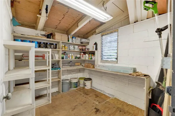 a view of a storage & utility room