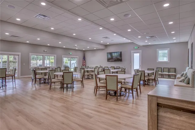 a view of a lake with a city