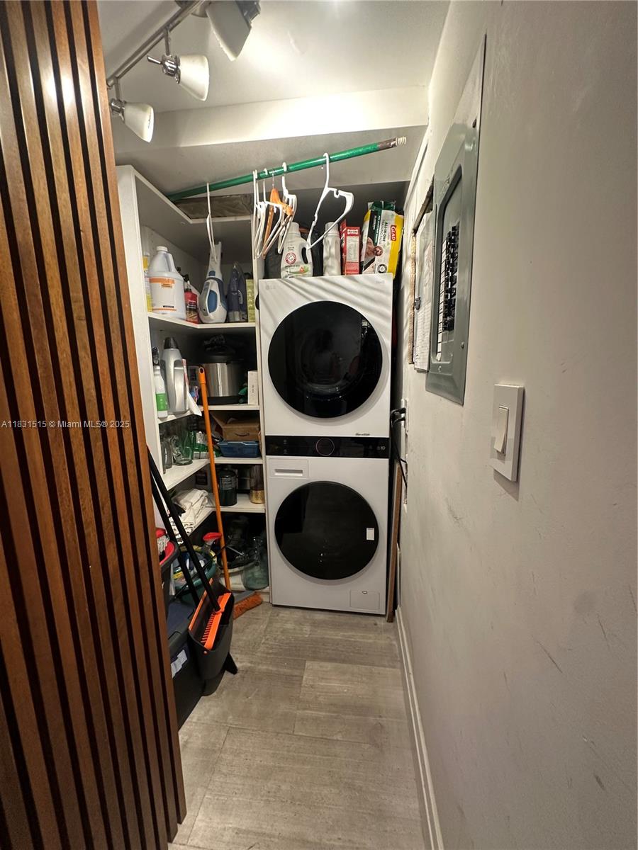2333 Brickell Avenue, Unit 901 Miami, FL 33129 - Photo 50 of 79 a view of a hallway with washer and dryer