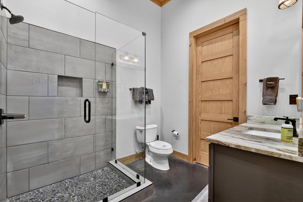 472 Overlook Drive Blue Ridge, GA 30513 - Photo 47 of 58 a bathroom with a sink and a toilet