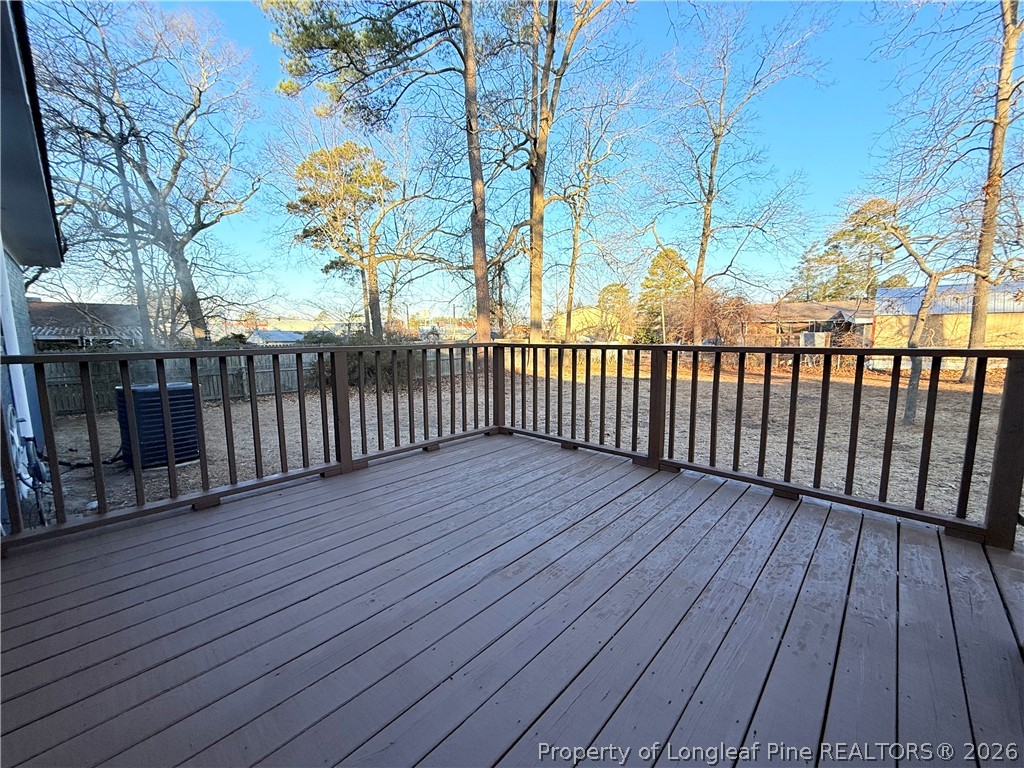 425 North Platte Road Fayetteville, NC 28303 - Photo 22 of 30 a view of deck with wooden floor and fence