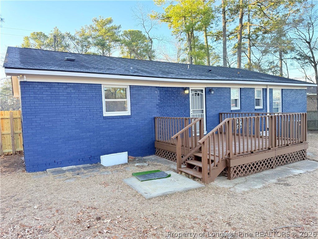 425 North Platte Road Fayetteville, NC 28303 - Photo 26 of 30 a view of a deck with a fence and a yard