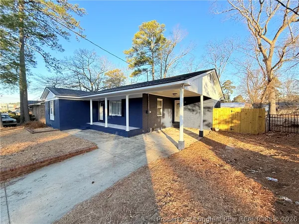 a view of a house with a patio