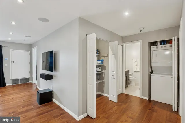 a view of a walk in closet