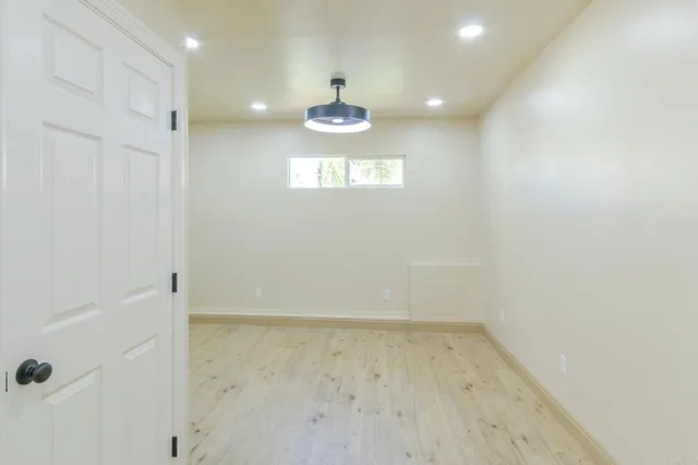 an empty room with a window