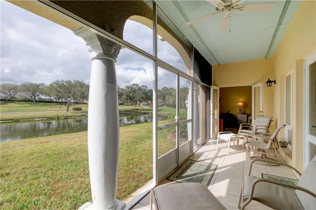 a view of balcony with couch