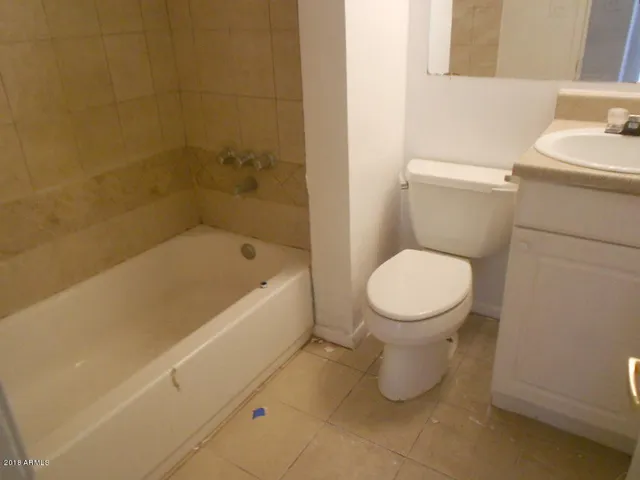 a bathroom with a toilet and a bathtub
