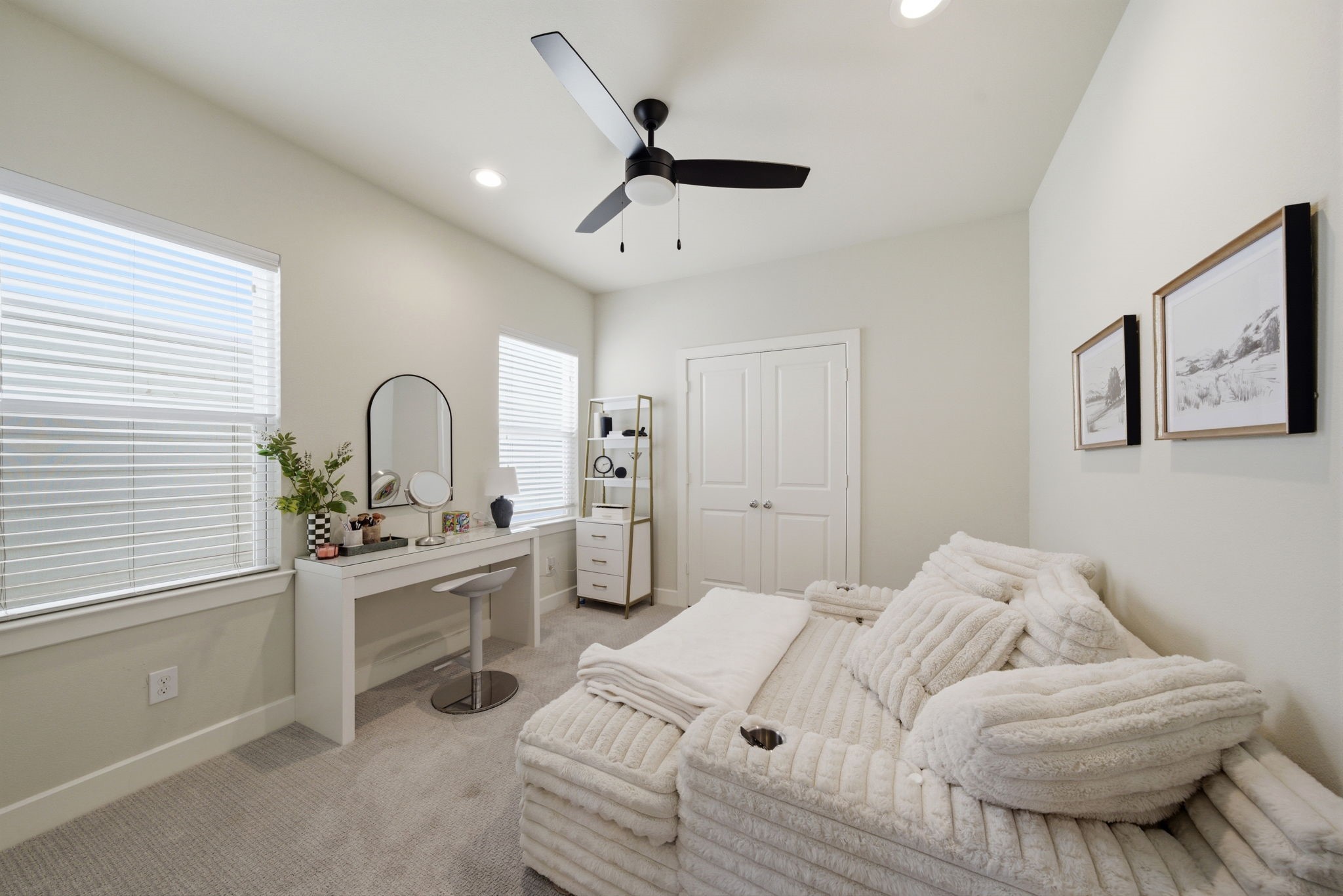 5929 Haring Lane Houston, TX 77091 - Photo 14 of 25 a bedroom with a bed and a dresser