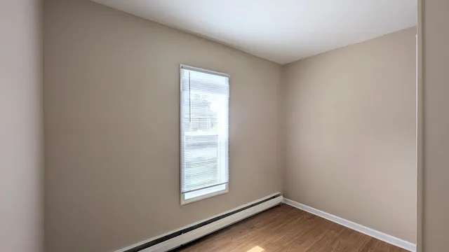 an empty room with a window