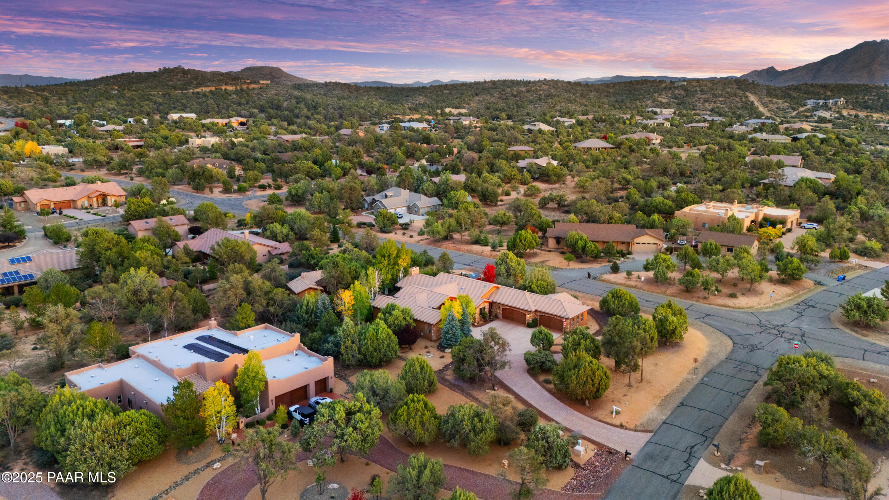 5110 Indian Camp Road Prescott, AZ 86305 - Photo 73 of 79 an aerial view of residential houses with outdoor space and trees