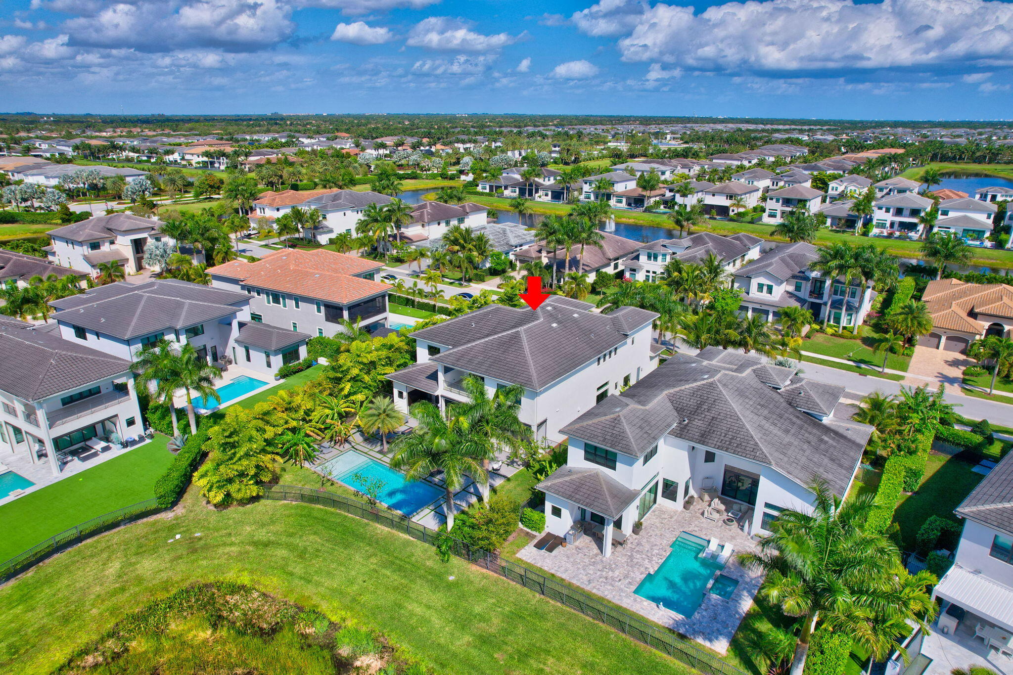 17353 Rosella Road Boca Raton, FL 33496 - Photo 82 of 103 an aerial view of residential houses with outdoor space and trees