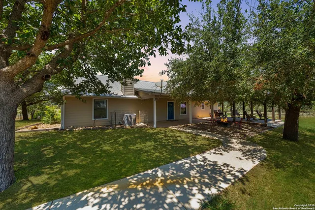 a view of outdoor space with seating space