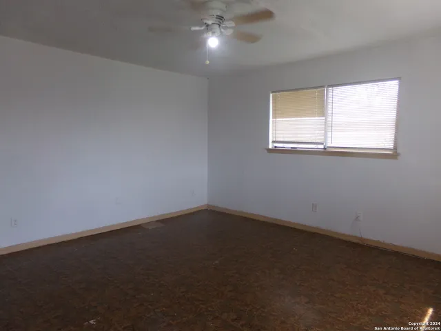 an empty room with a window