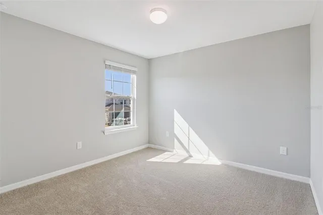 a view of a livingroom with a window