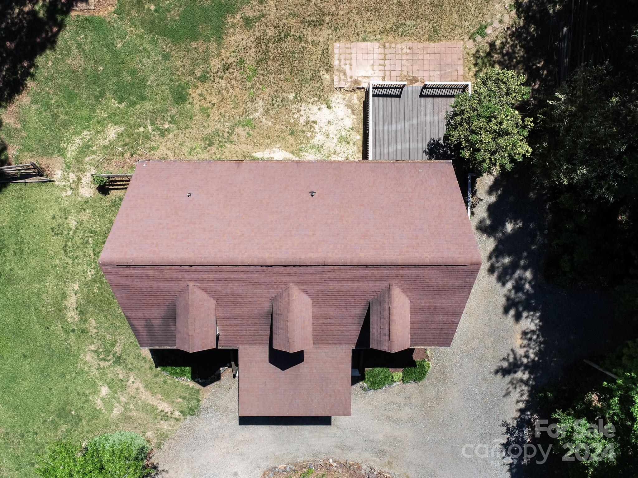 16218 Barbee Road Stanfield, NC 28163 - Photo 42 of 48 an aerial view of a house with yard and a garden