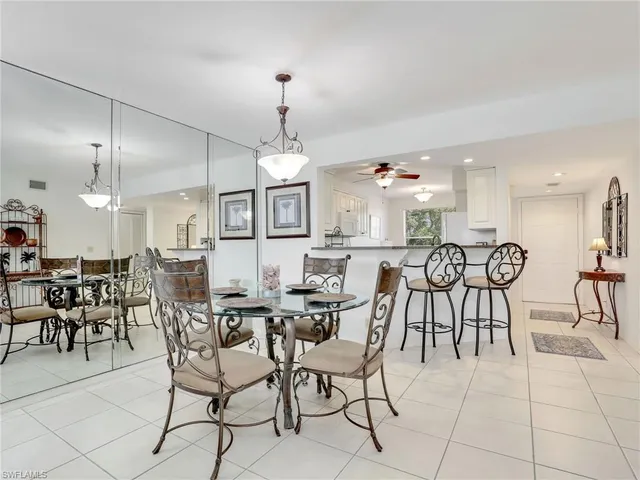 a view of a dining area with furniture