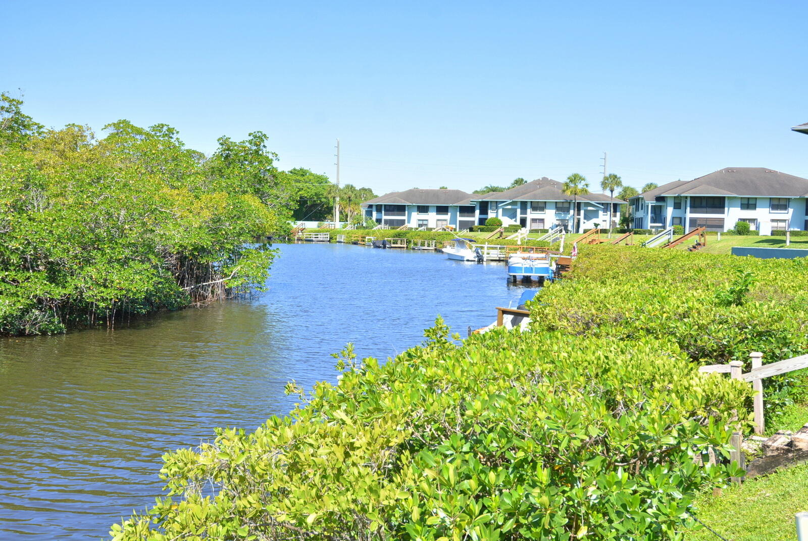 a view of a lake with houses