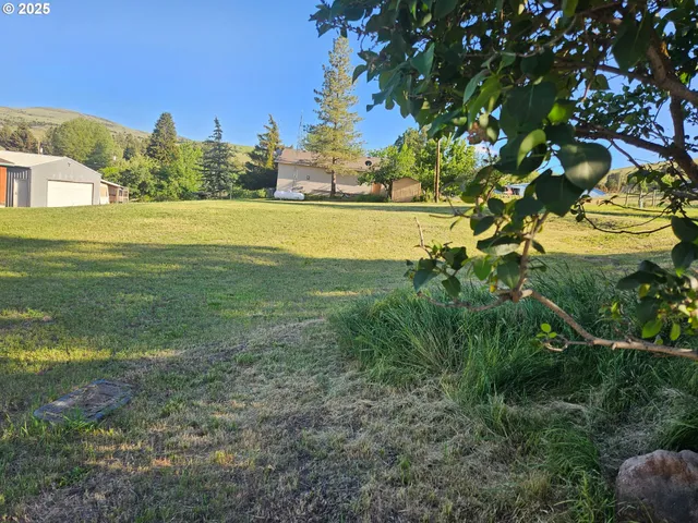 a view of a yard with an outdoor space
