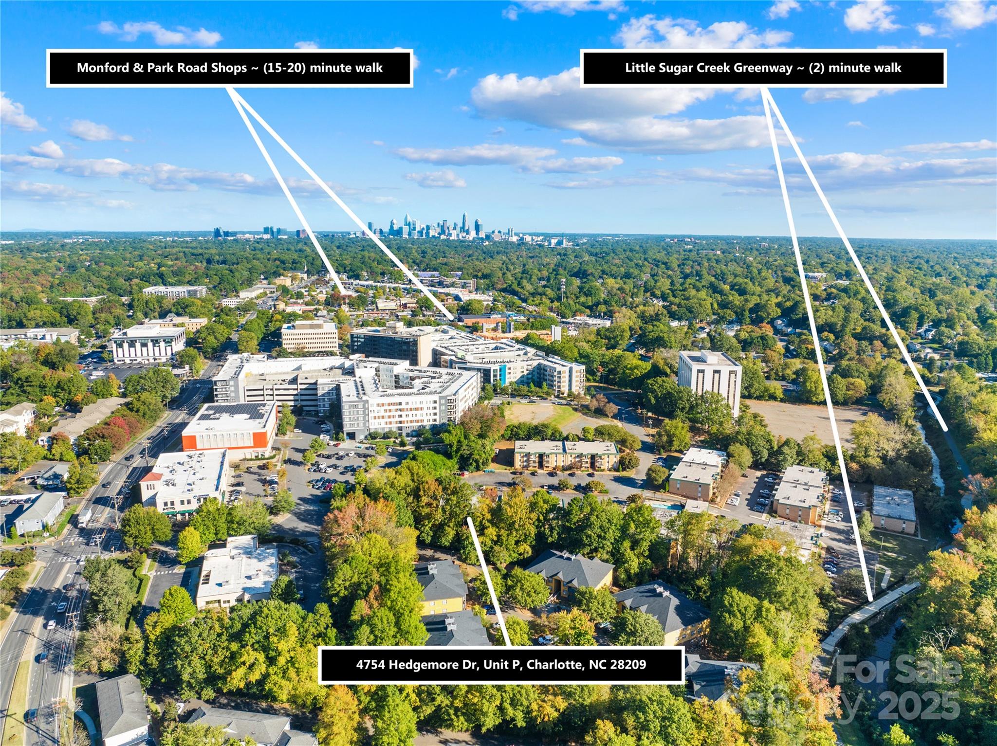 4754 Hedgemore Drive, Unit P Charlotte, NC 28209 - Photo 18 of 19 a view of a city