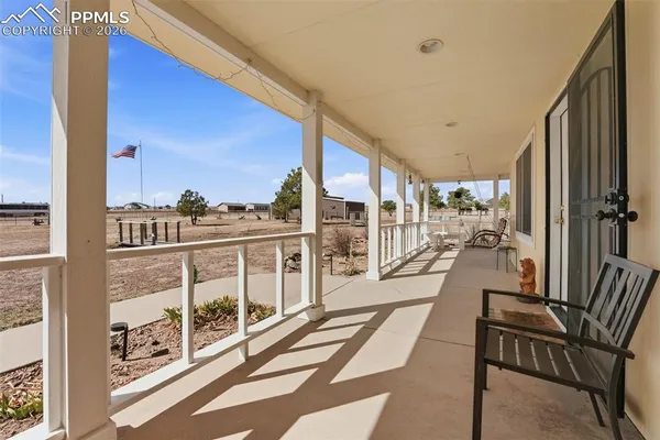 a view of a balcony