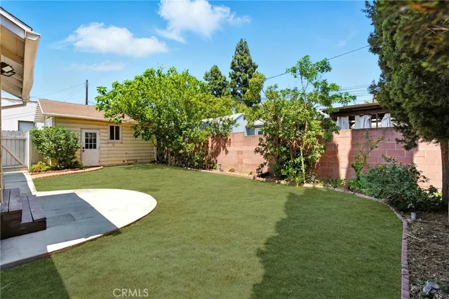 a view of a backyard with a garden