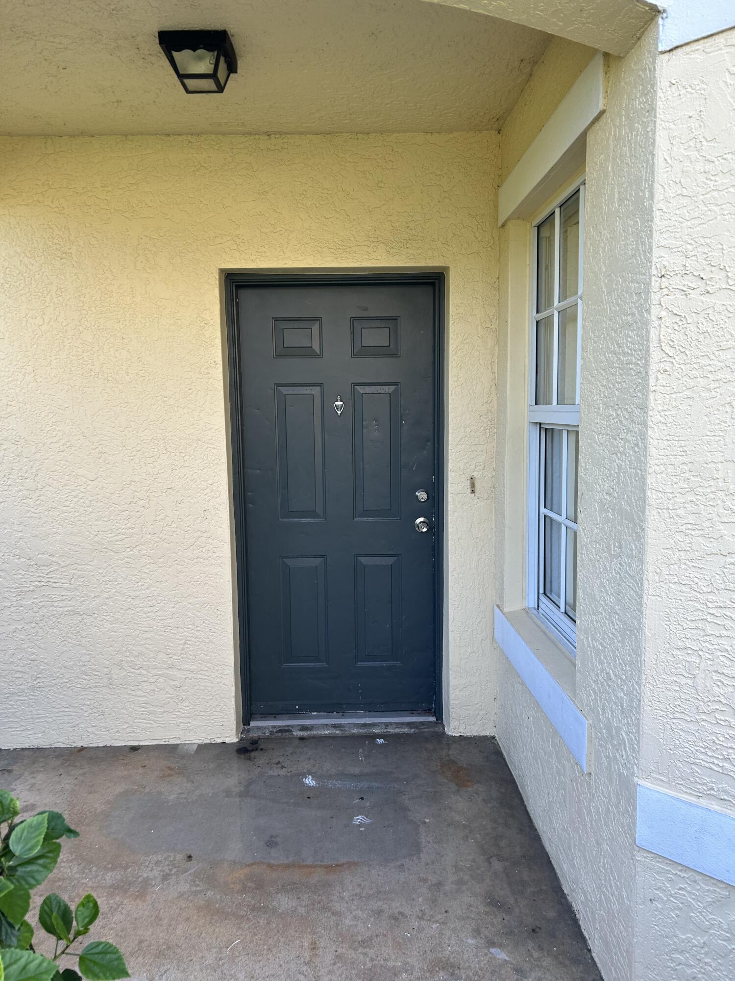 a view of an entryway door