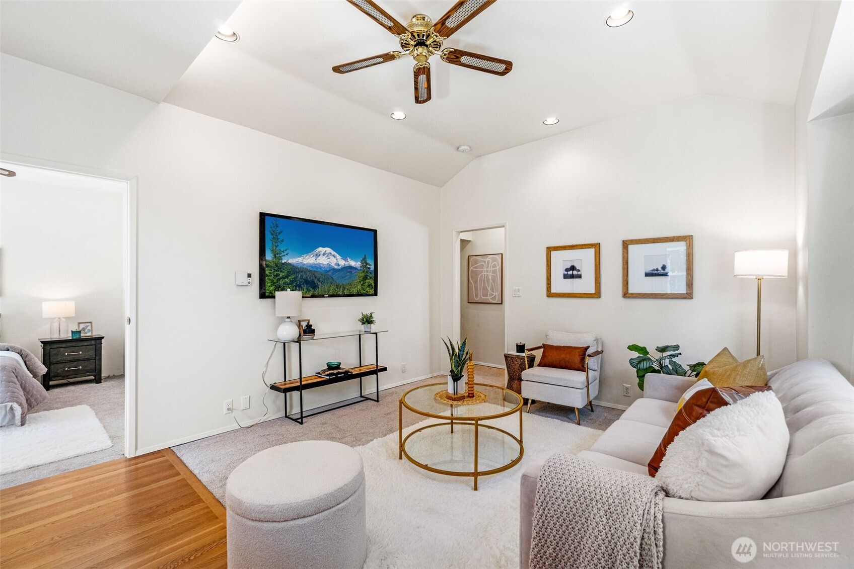 2358 Northwest 73rd Street Seattle, WA 98117 - Photo 4 of 18 a living room with furniture and a flat screen tv