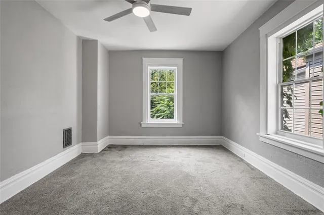 an empty room with a window