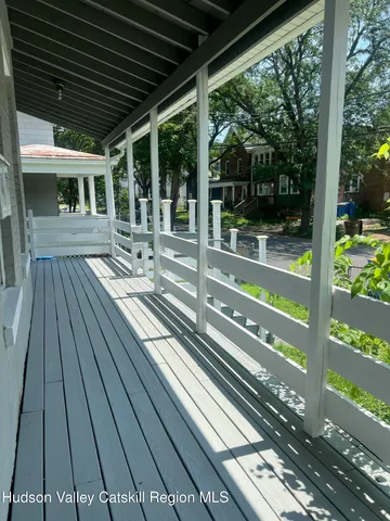 a view of backyard with green space