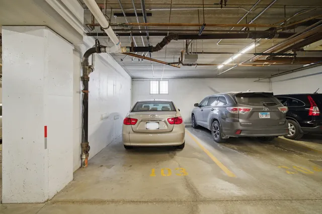 a view of cars parked in a parking