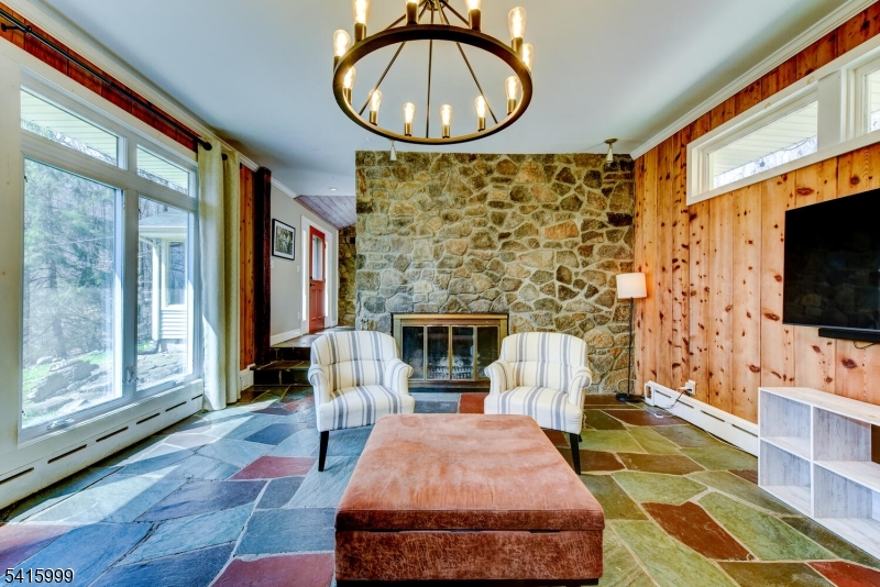95 Dreahook Road Lebanon, NJ 08833 - Photo 7 of 30 a living room with fireplace furniture and a flat screen tv