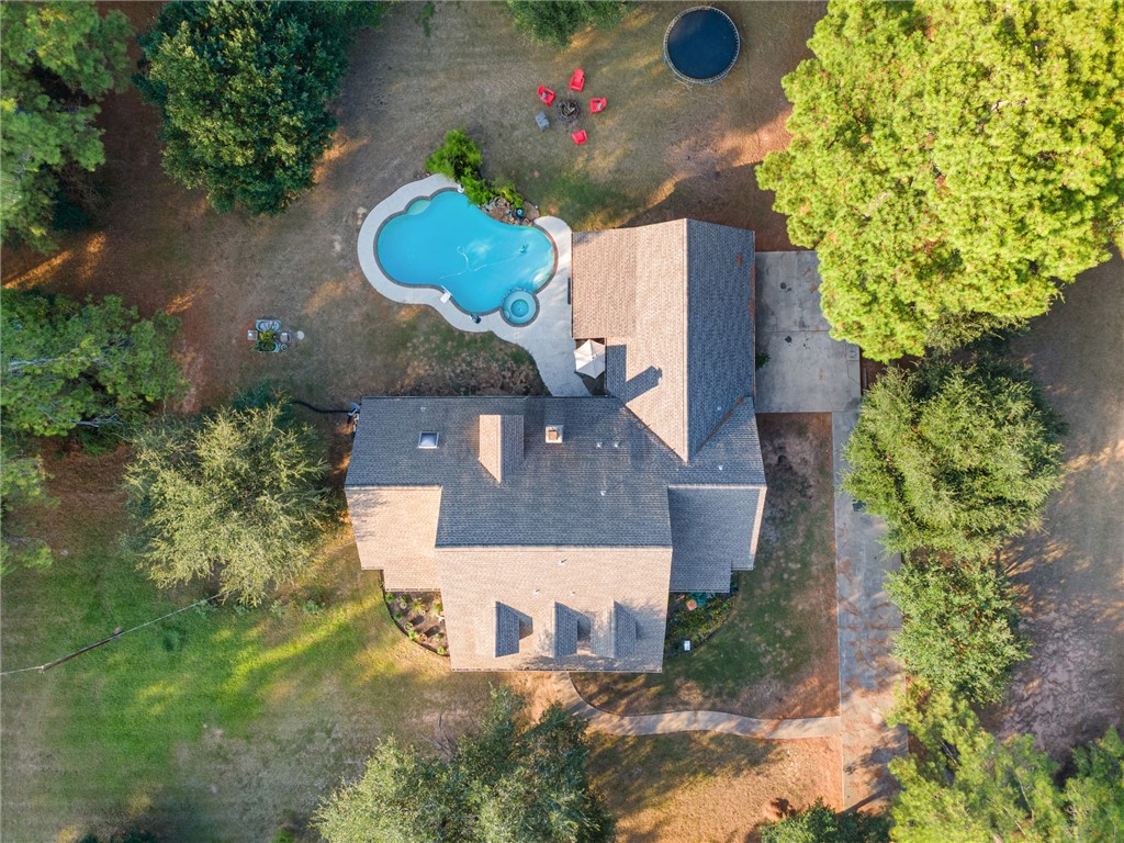 31928 Reids Prairie Road Waller, TX 77484 - Photo 41 of 43 View from above of property featuring a pool