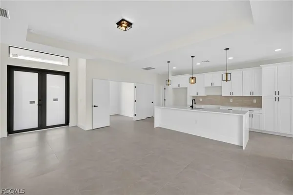 a large white kitchen