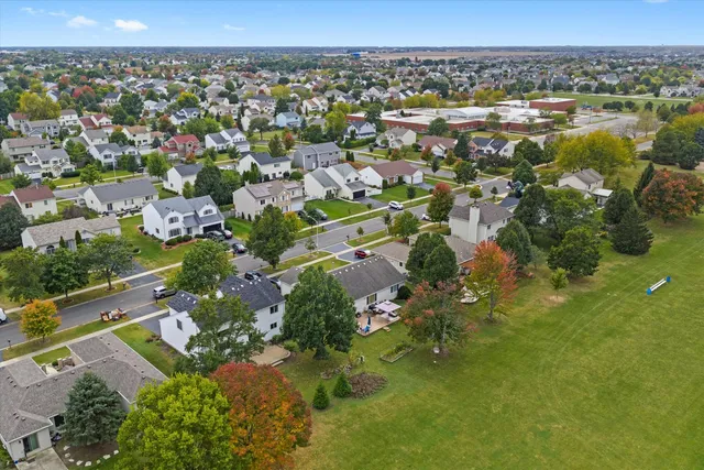 an aerial view of a city