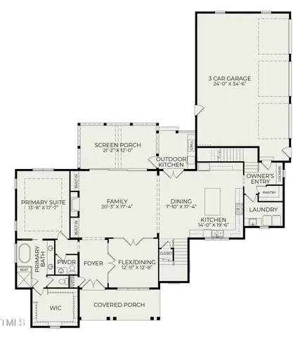 a view of a white house with a large windows