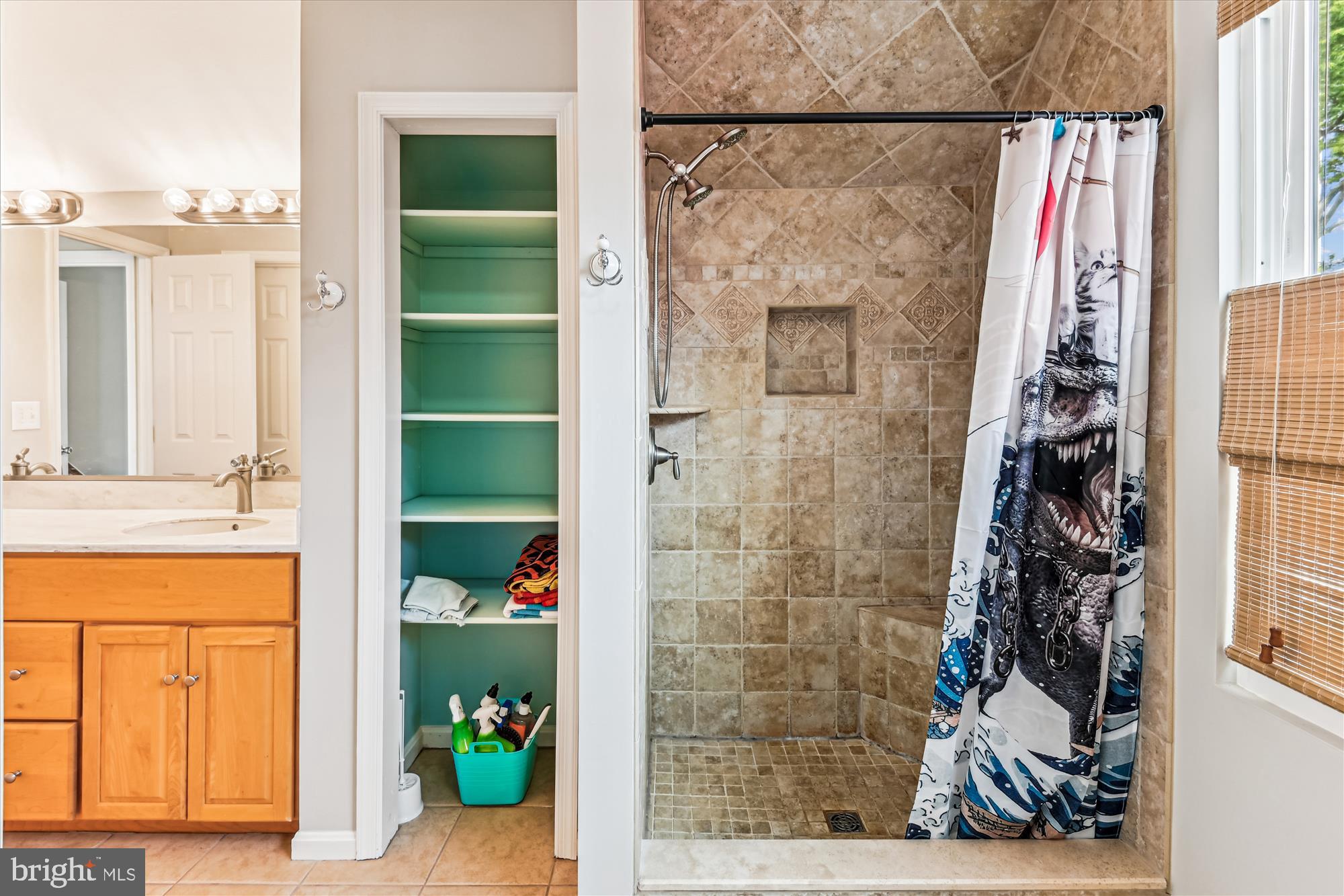 4012 Ramsey Drive Edgewater, MD 21037 - Photo 55 of 77 a bathroom with a shower and a mirror