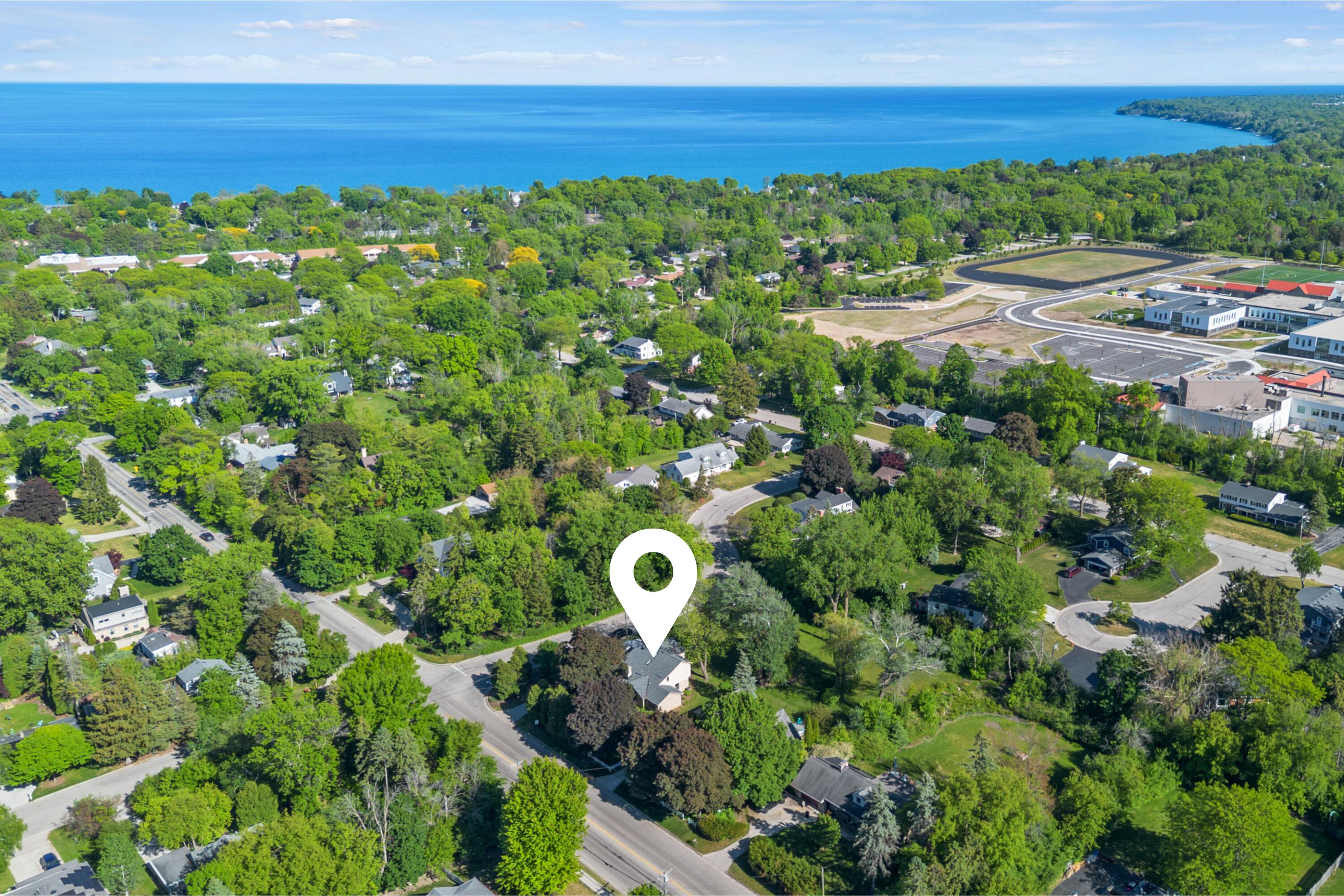 115 West Green Tree Road Glendale, WI 53217 - Photo 53 of 56 Aerial Drone with Marker