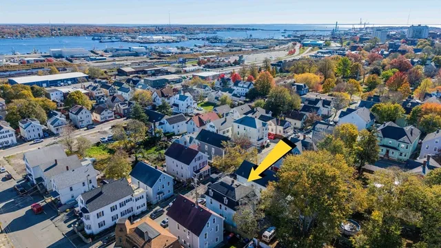 an aerial view of multiple house