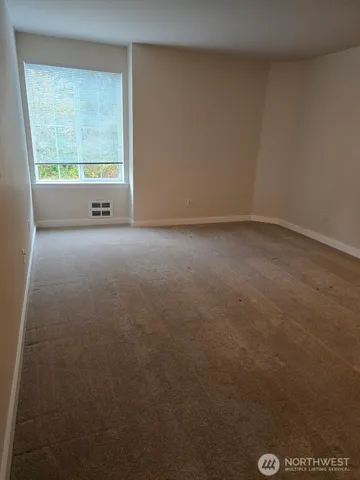 an empty room with a window