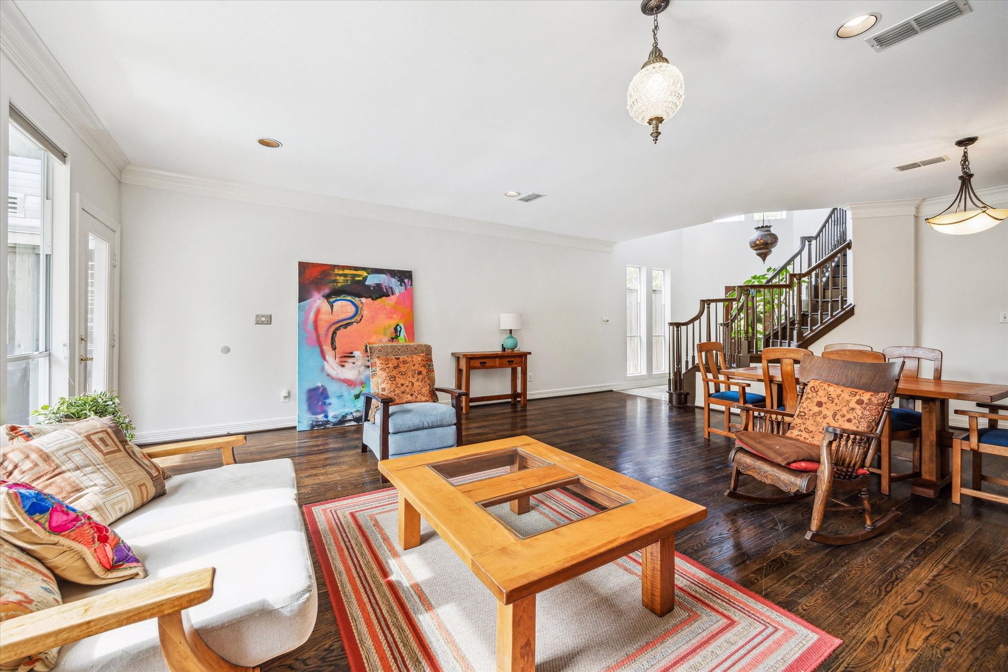 1202 Marconi Street Houston, TX 77019 - Photo 4 of 23 a living room with furniture and wooden floor